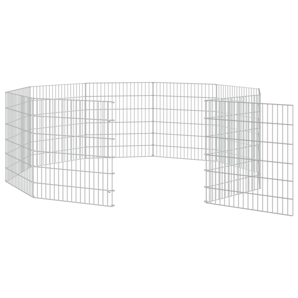 vidaXL 10-Panel Rabbit Cage 54x60 cm Galvanised Iron