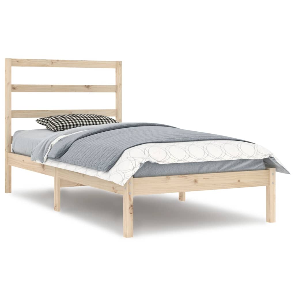 vidaXL Bed Frame Solid Wood Pine 90x200 cm Single