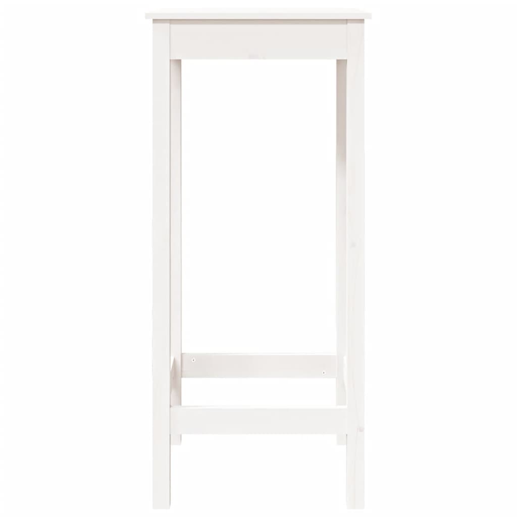 vidaXL Bar Table White 50x50x110 cm Solid Wood Pine