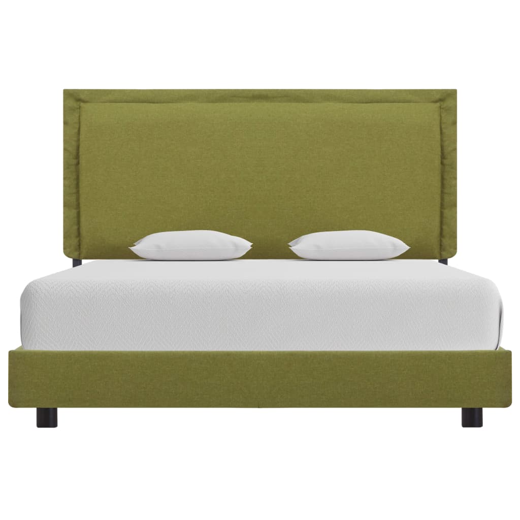 vidaXL Bed Frame Green Fabric 120x190 cm Small Double
