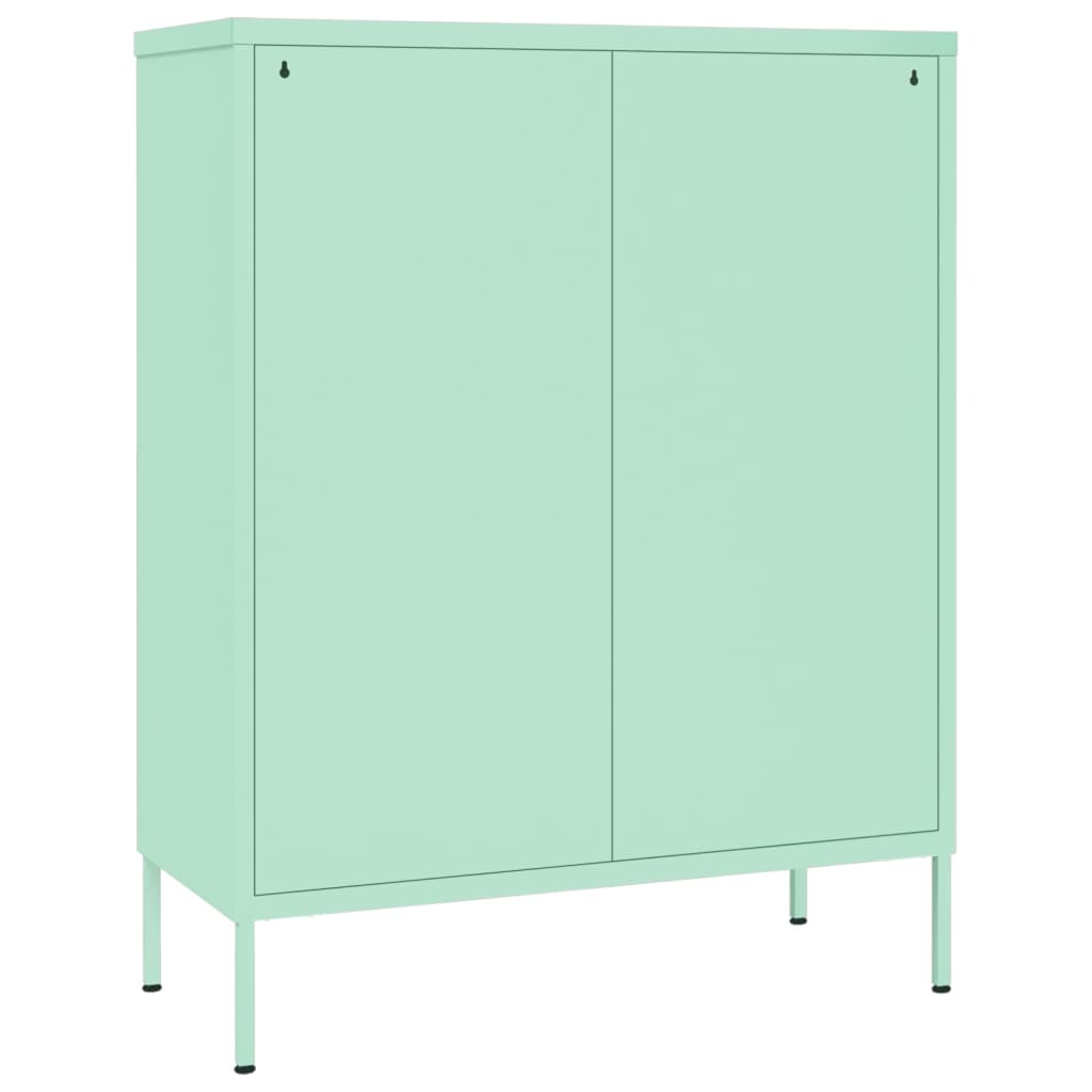 vidaXL Drawer Cabinet Mint 80x35x101.5 cm Steel