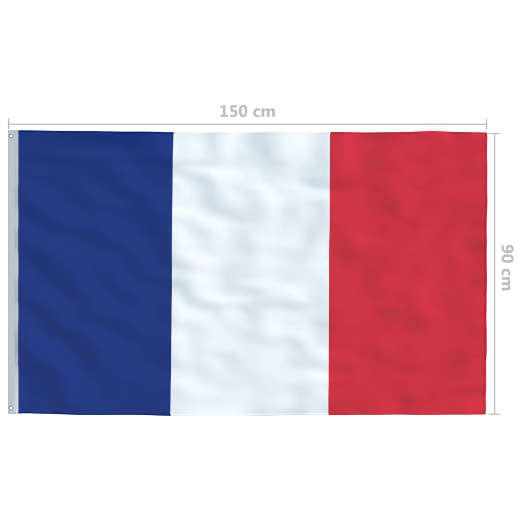 vidaXL France Flag 90x150 cm