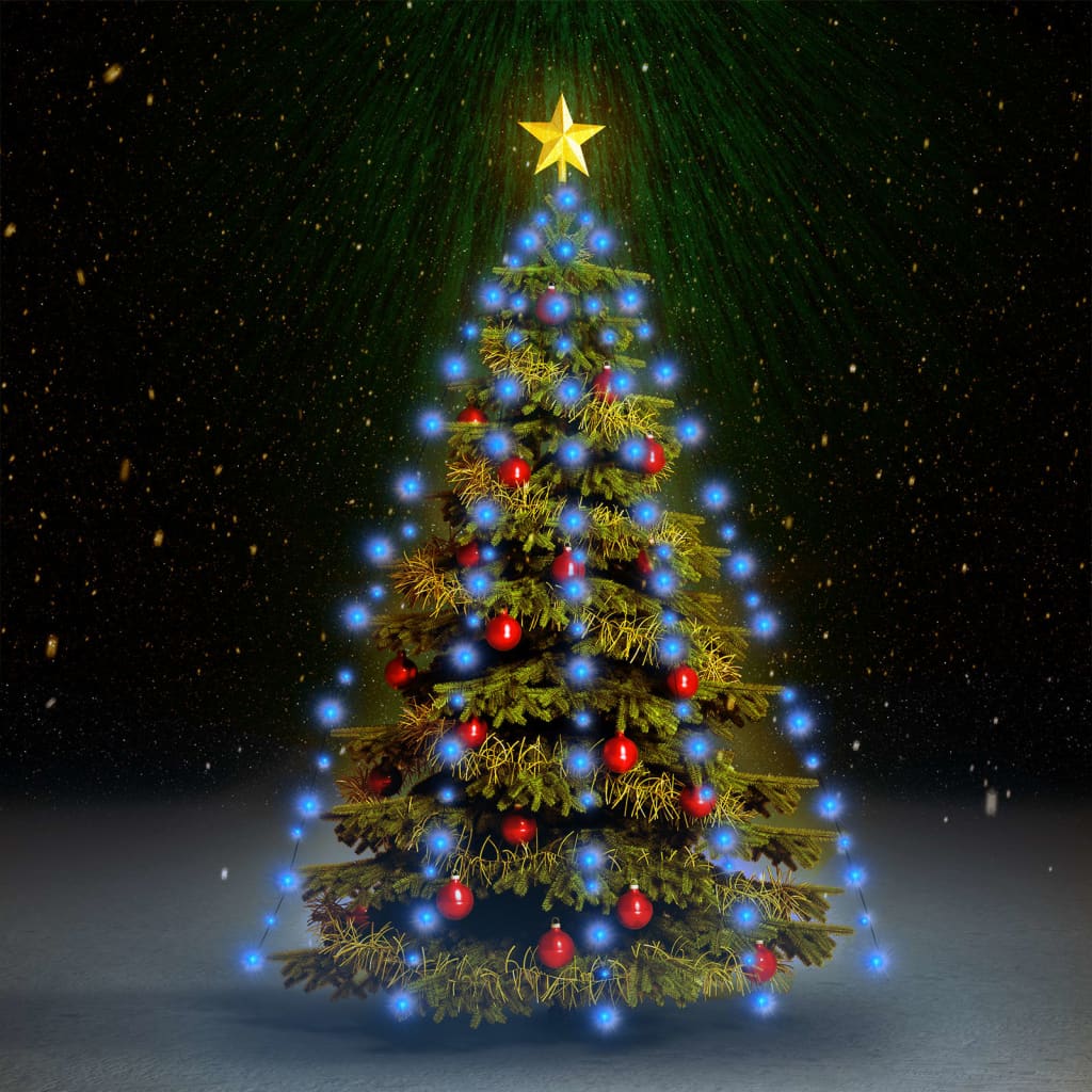 vidaXL Christmas Tree Net Lights with 150 LEDs Blue 150 cm