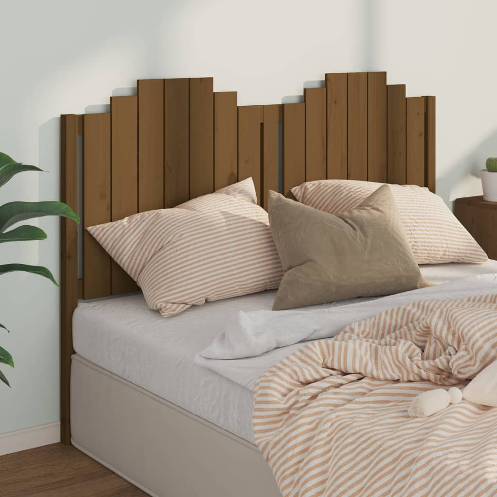 vidaXL Bed Headboard Honey Brown 156x4x110 cm Solid Wood Pine
