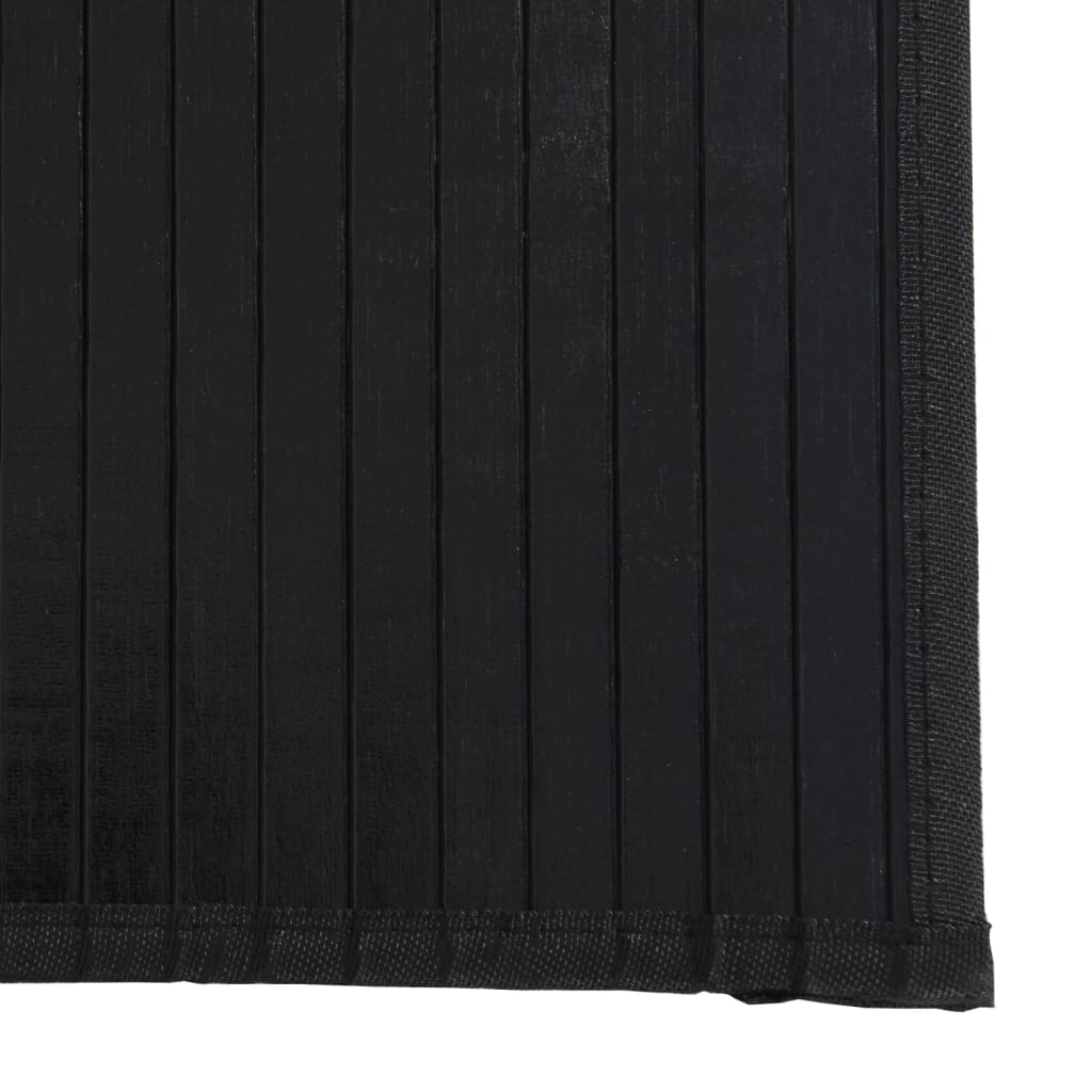vidaXL Rug Rectangular Black 60x100 cm Bamboo