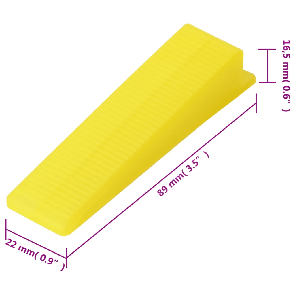 vidaXL Tile Levelling System 250 Wedges 500 Clips 2 mm