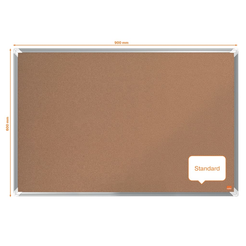 Nobo Cork Noticeboard Premium Plus 90x60 cm Brown