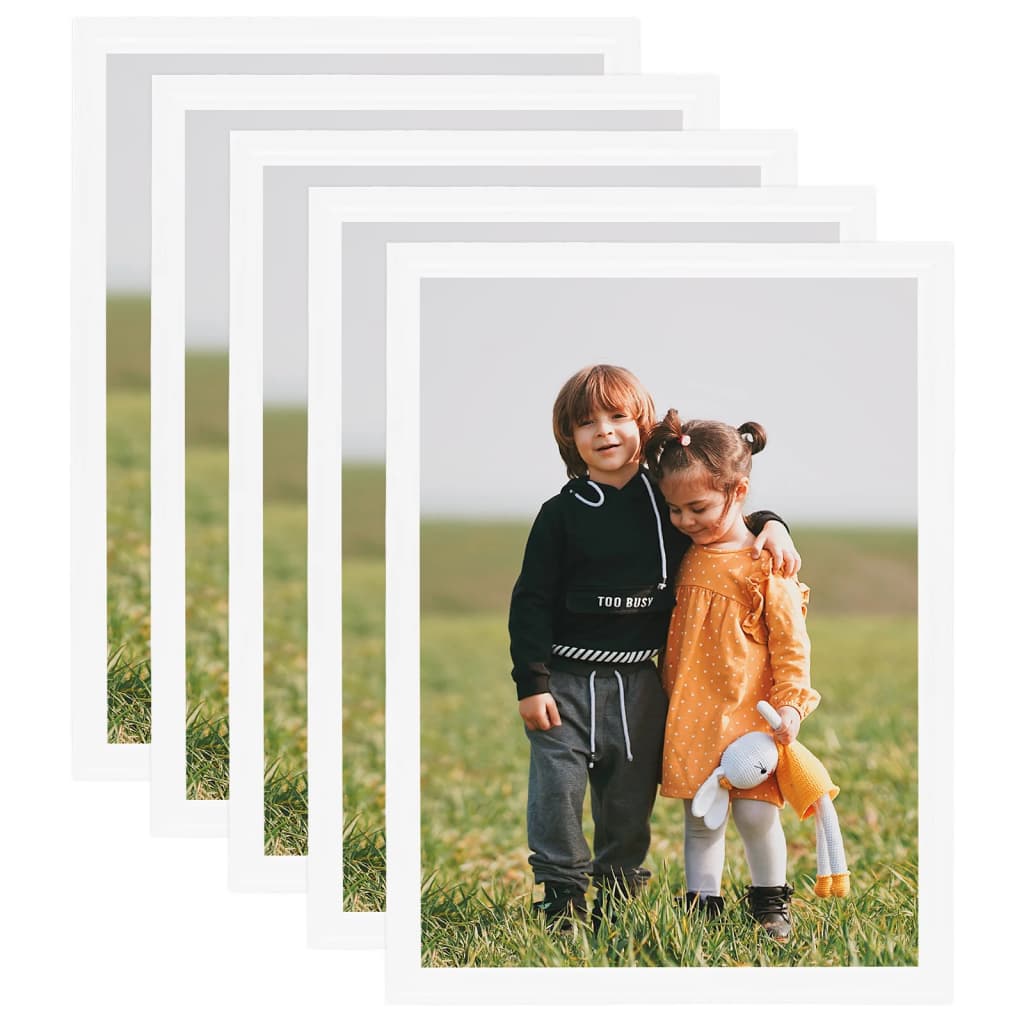 vidaXL Photo Frames Collage 5 pcs for Wall or Table White 70x90 cm MDF