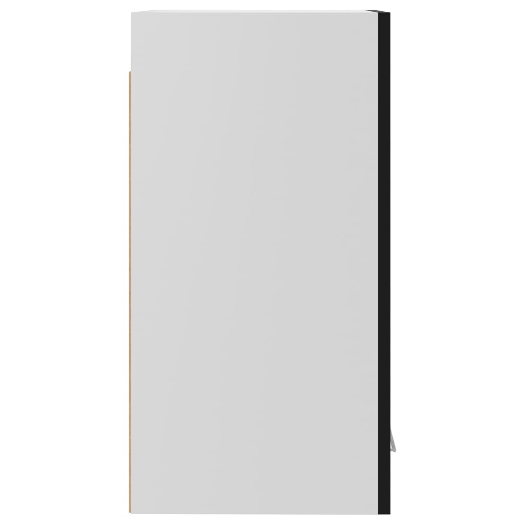 vidaXL Hanging Cabinet High Gloss Black 29.5x31x60 cm Engineered Wood