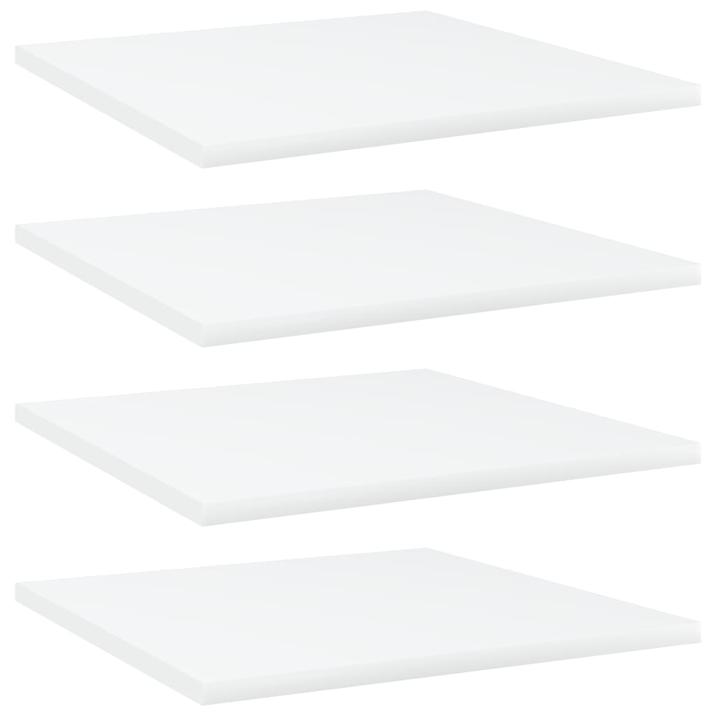 vidaXL Bookshelf Boards 4 pcs White 40x40x1.5 cm Engineered Wood