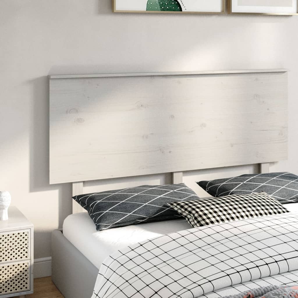 vidaXL Bed Headboard White 154x6x82.5 cm Solid Wood Pine