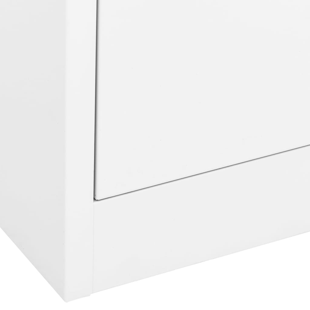 vidaXL Filing Cabinet White 90x46x72.5 cm Steel