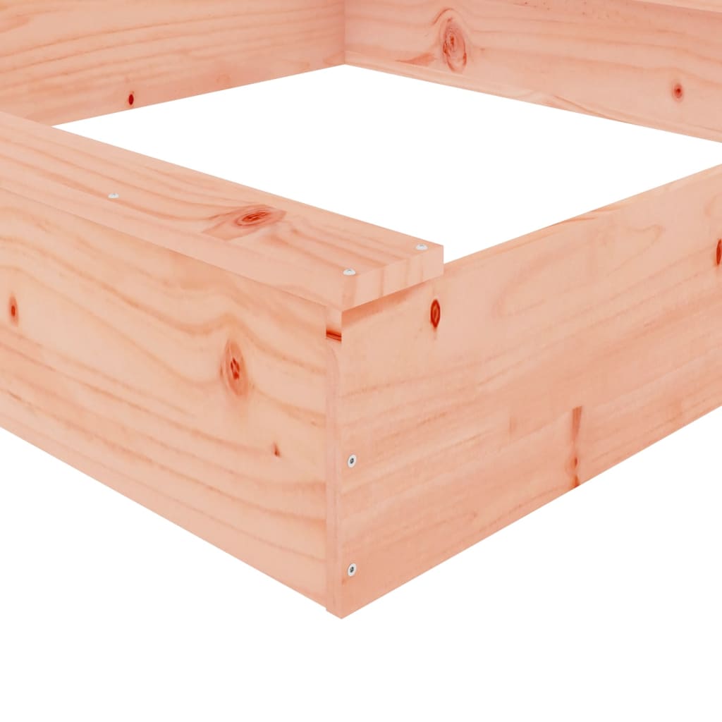 vidaXL Sandbox with Seats Square Solid Wood Douglas