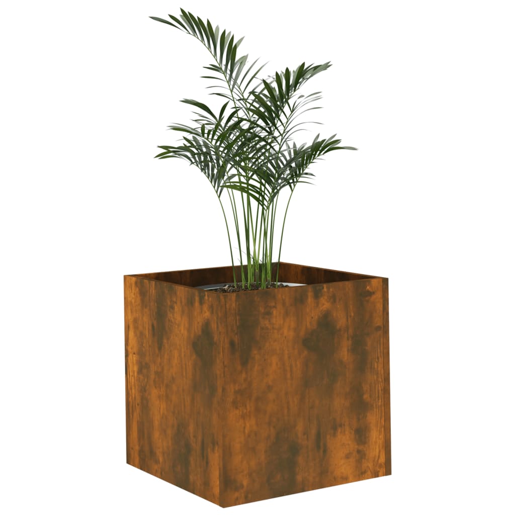 vidaXL Planter Box Smoked Oak 40x40x40 cm Engineered Wood