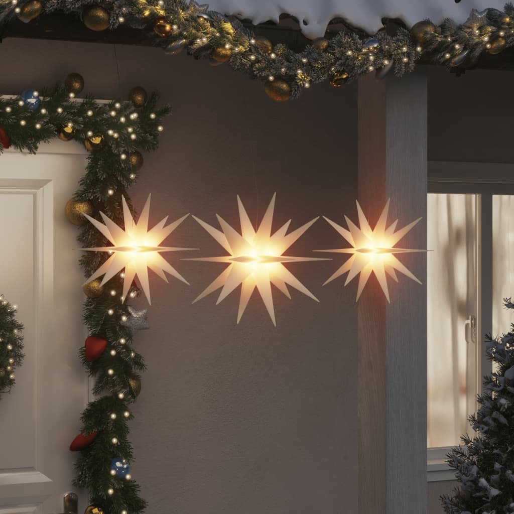 vidaXL Christmas Lights with LEDs 3 pcs Foldable White