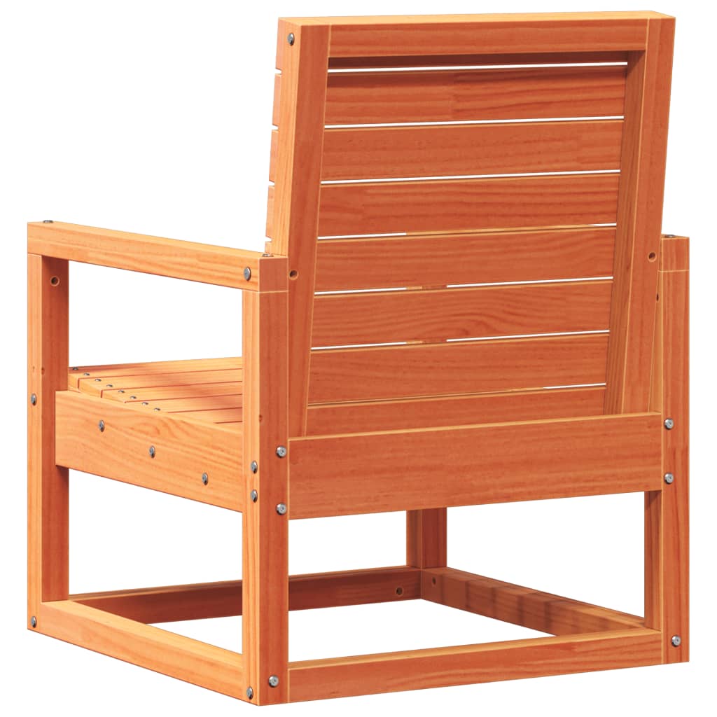 vidaXL Garden Chair Wax Brown 57.5x63x76 cm Solid Wood Pine