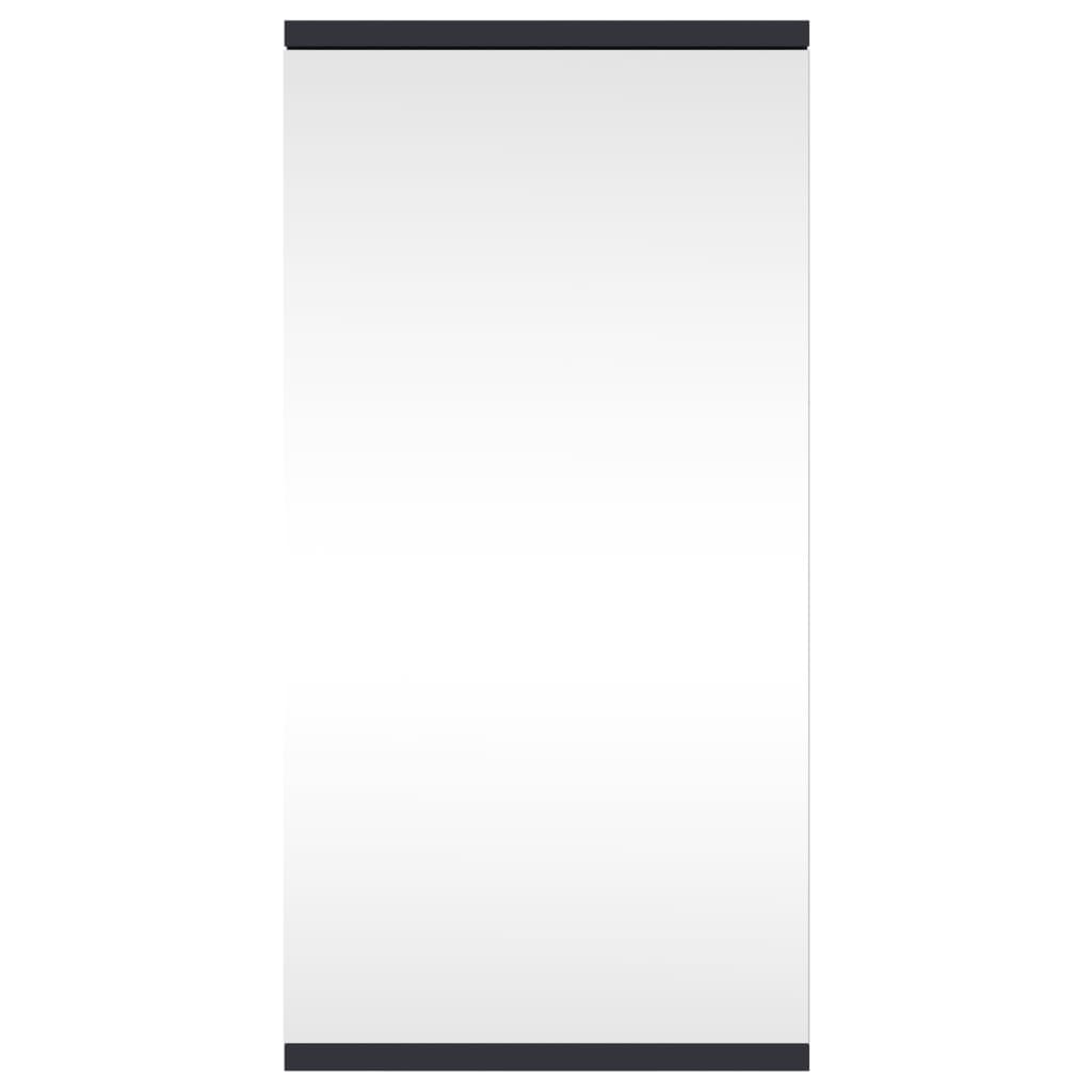 vidaXL Corner Bathroom Mirror Cabinet Grey 30x24x60 cm