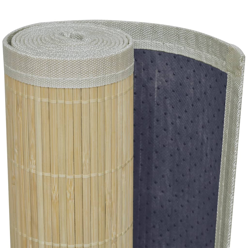Rectangular Natural Bamboo Rug 80 x 300 cm