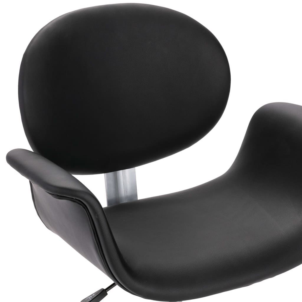 vidaXL Swivel Dining Chairs 2 pcs Black Faux Leather