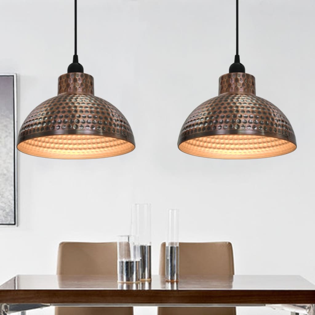 vidaXL Ceiling Lamps 2 pcs Semi-spherical Copper Colour