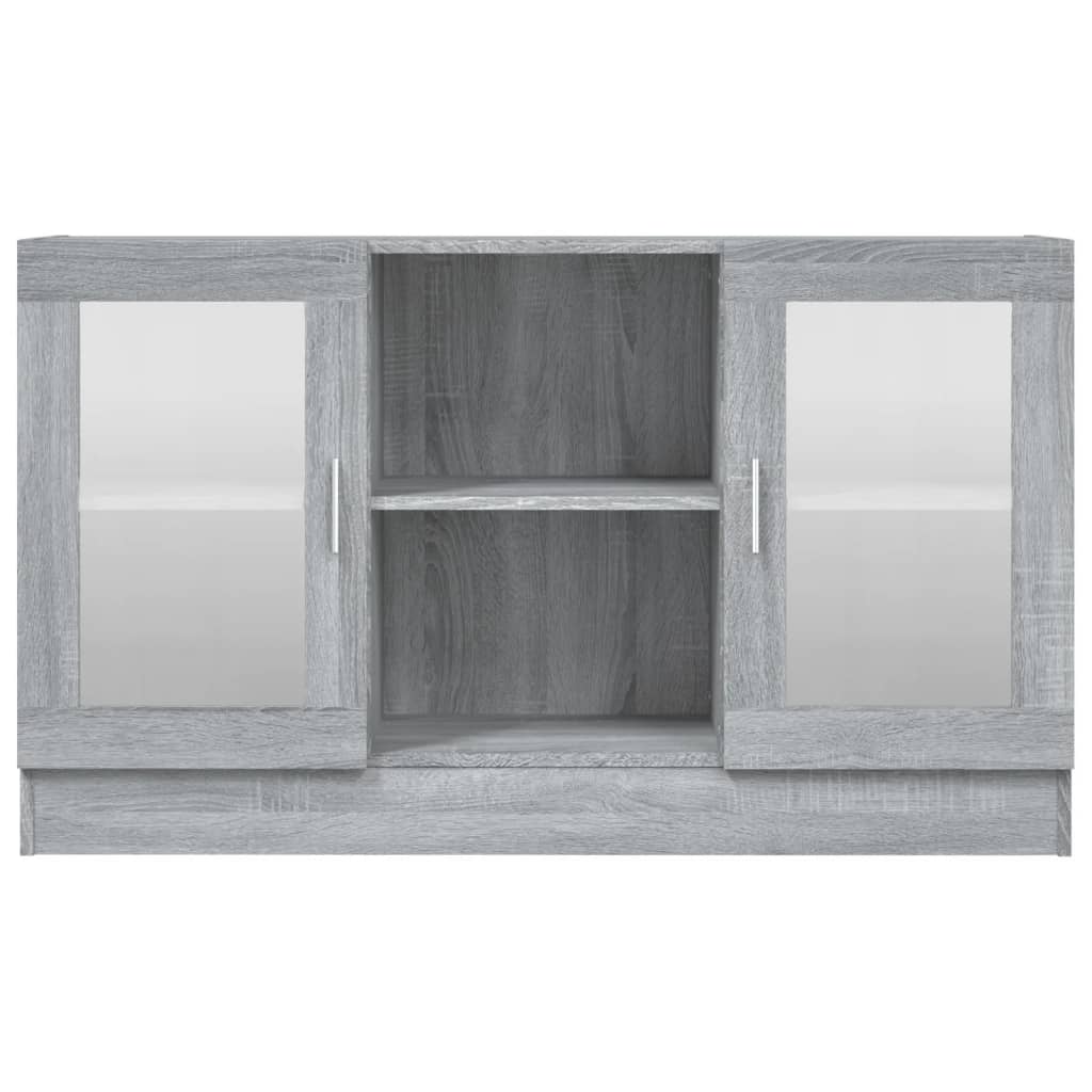 vidaXL Vitrine Cabinet Grey Sonoma 120x30.5x70 cm Engineered Wood