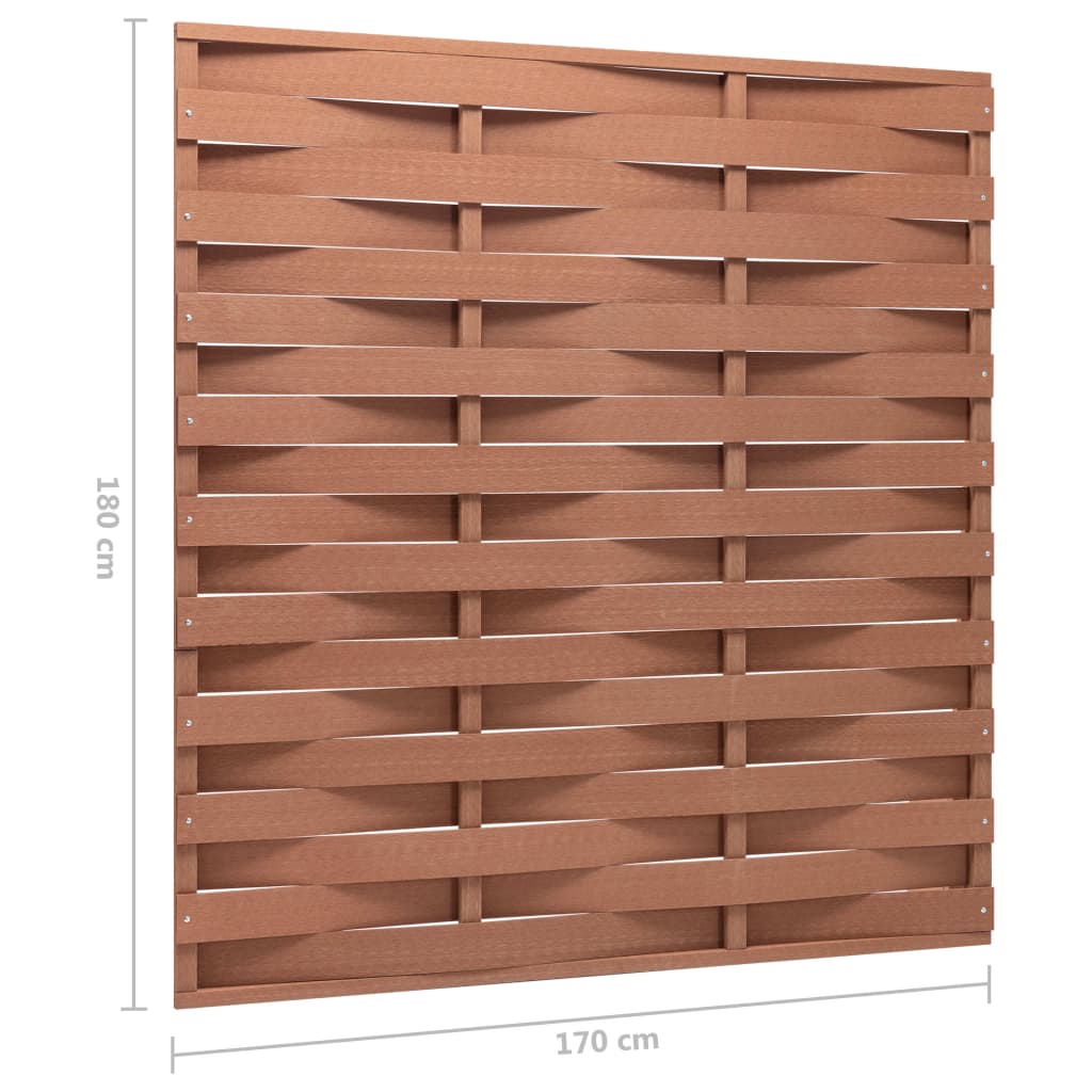 vidaXL Fence Panel WPC 170x180 cm Brown