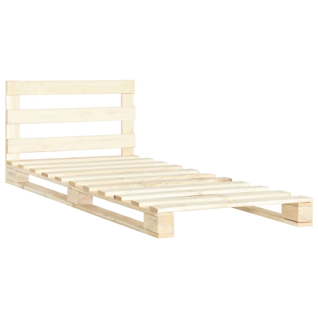 vidaXL Pallet Bed Frame Solid Pine Wood 90x200 cm