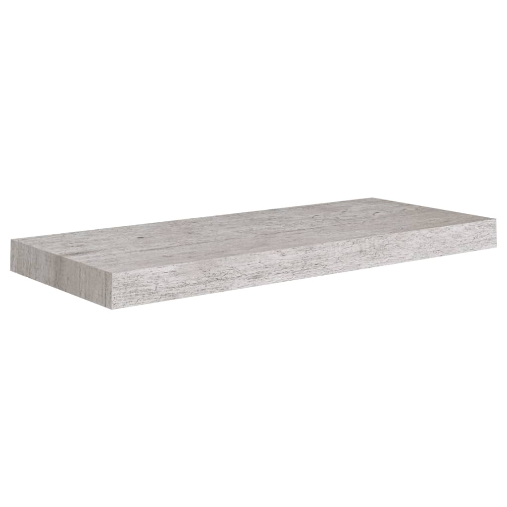 vidaXL Floating Wall Shelf Concrete Grey 60x23.5x3.8 cm MDF