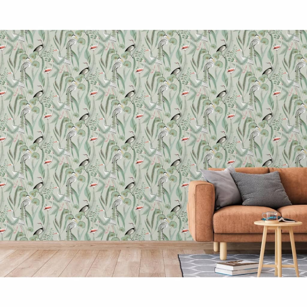 DUTCH WALLCOVERINGS Wallpaper Flamingo Mint