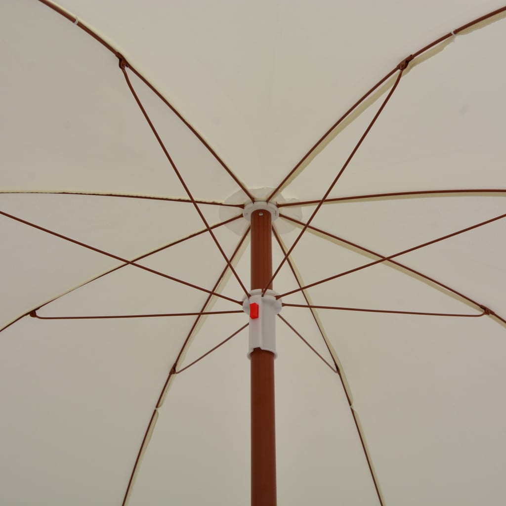 vidaXL Parasol with Steel Pole 180 cm Sand