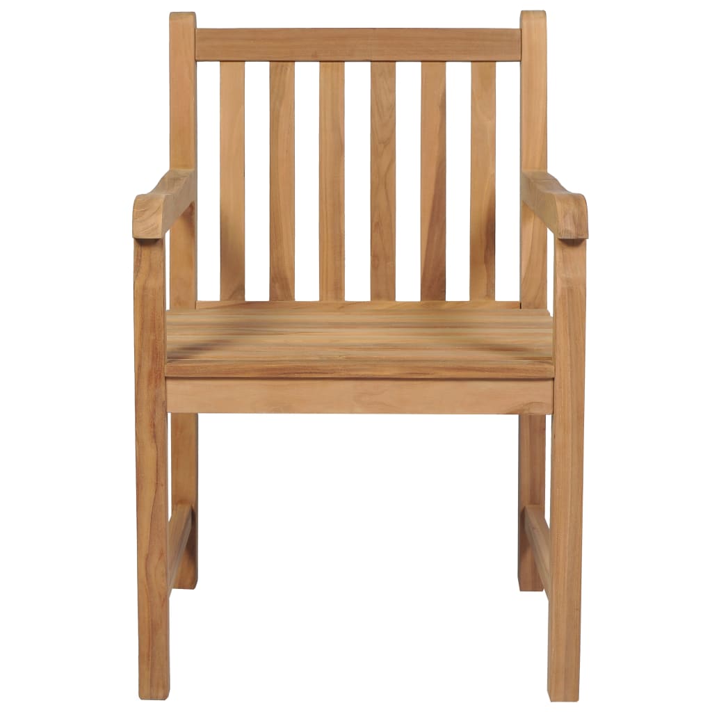 vidaXL Outdoor Chairs 8 pcs Solid Teak Wood