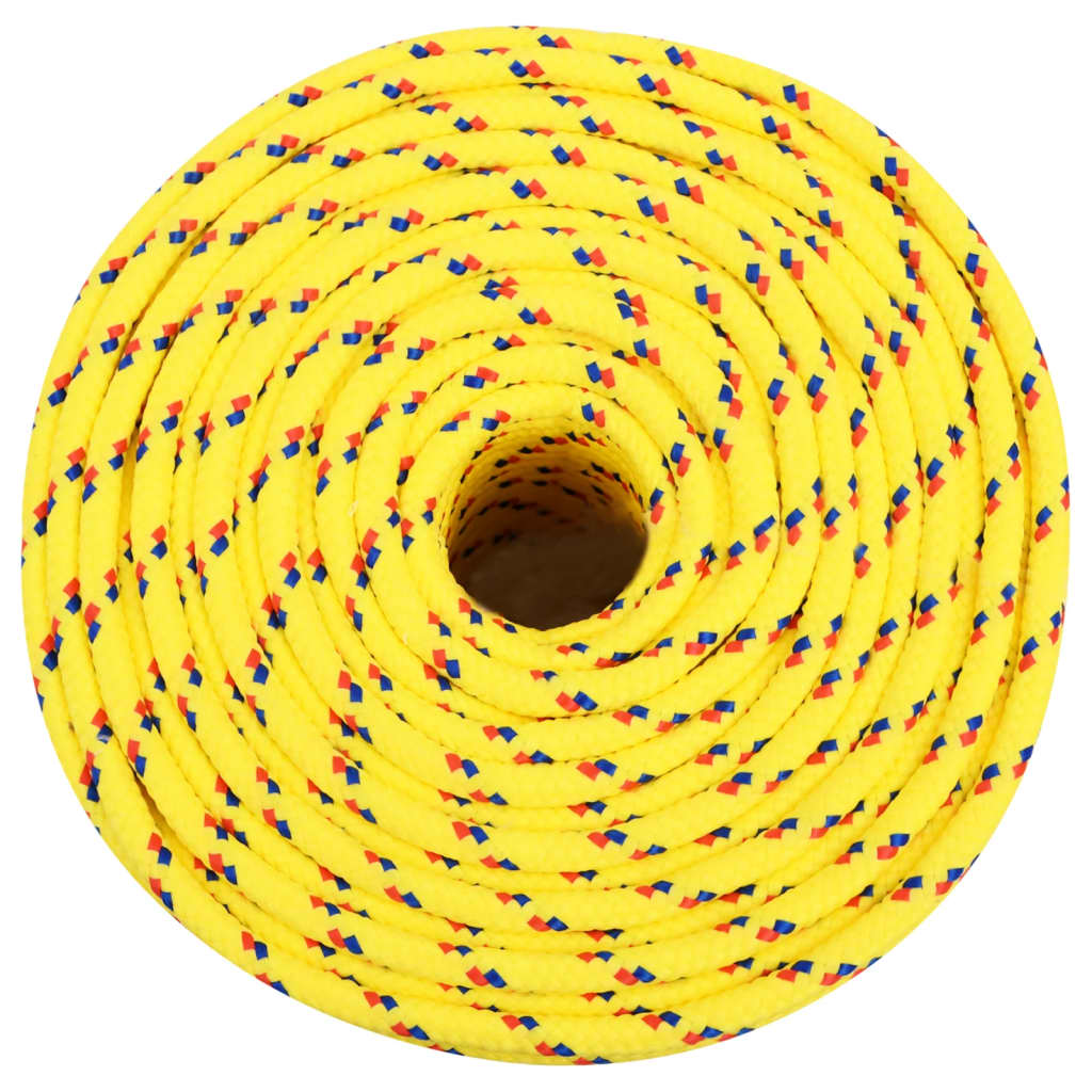 vidaXL Boat Rope Yellow 10 mm 100 m Polypropylene