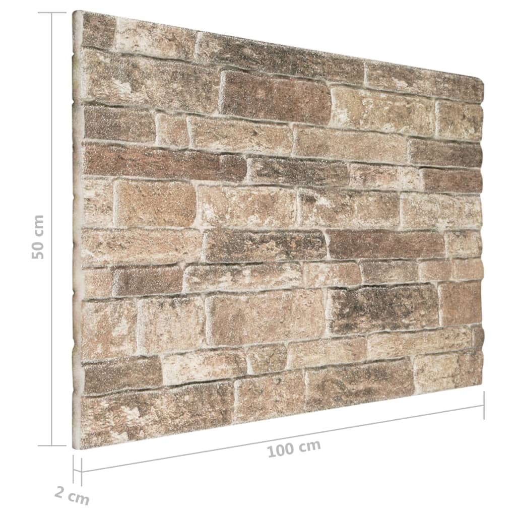 vidaXL 3D Wall Panels with Multicolour Brick Design 10 pcs EPS