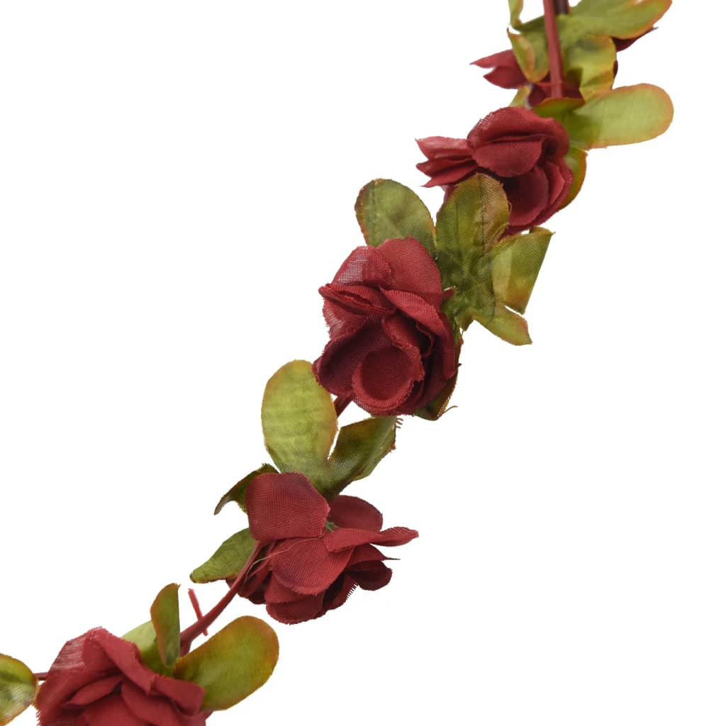 vidaXL Artificial Flower Garlands 6 pcs Wine Red 250 cm