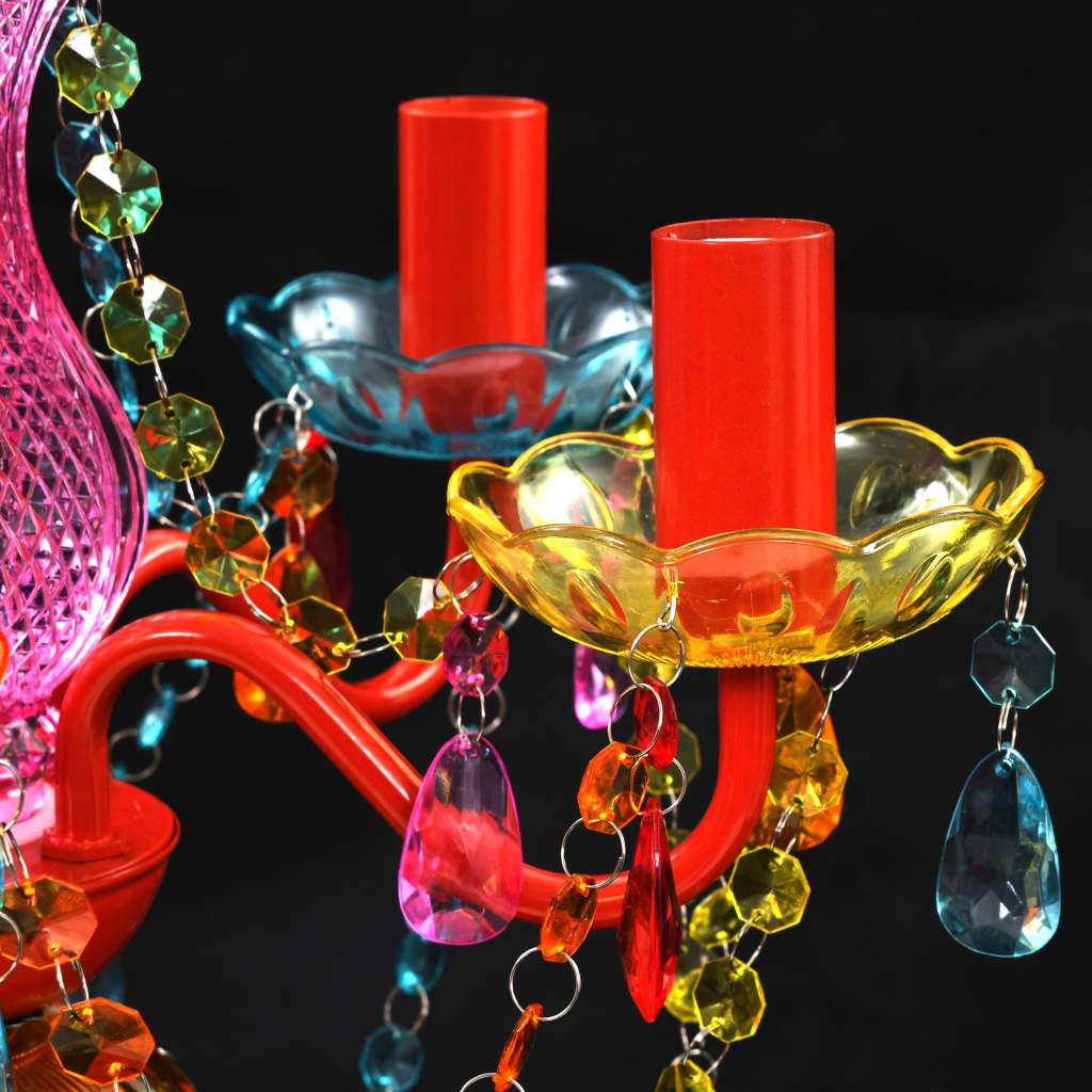 vidaXL Crystal Light 5 Bulbs Multicolour