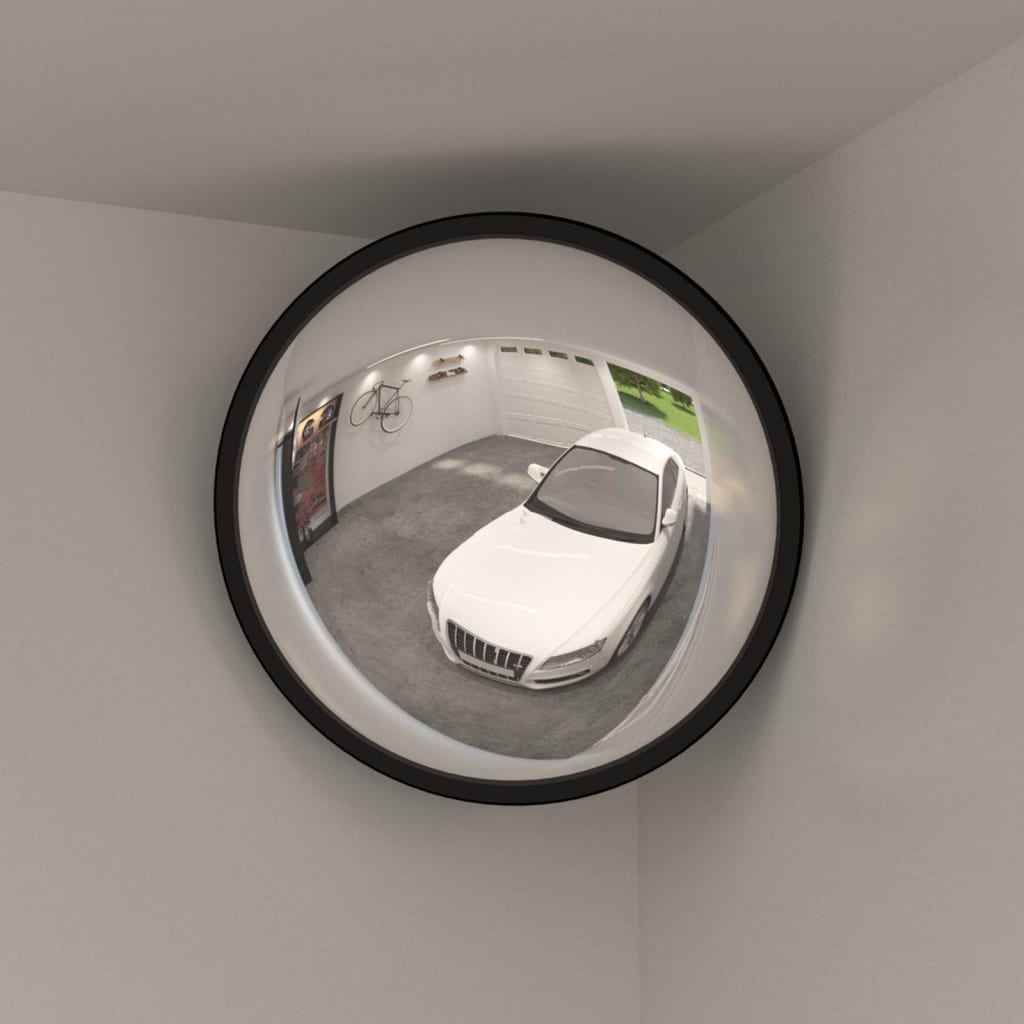vidaXL Indoor Convex Traffic Mirror Black Ø40 cm Acrylic