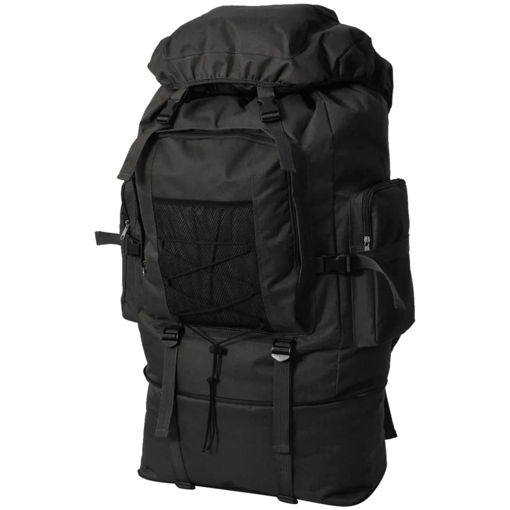 vidaXL Army-Style Backpack XXL 100 L Black | vidaXL.co.uk