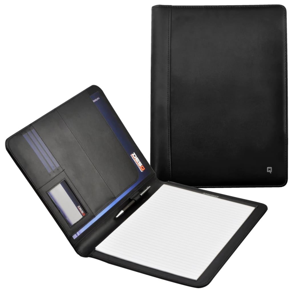 DESQ A4 Conference Folder with Notepad Black