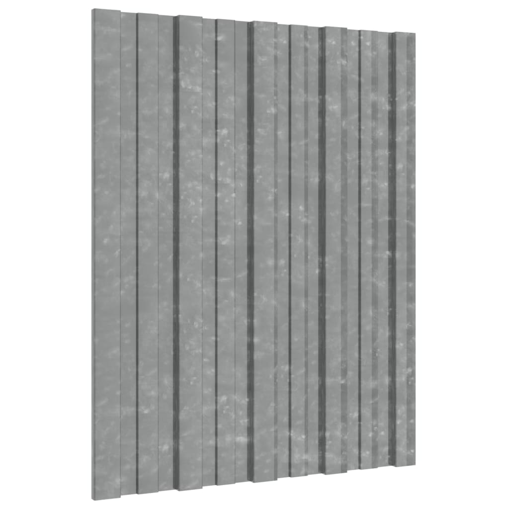 vidaXL Roof Panels 12 pcs Galvanised Steel Silver 60x45 cm
