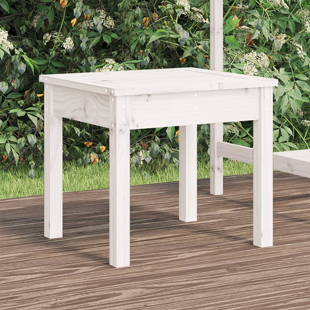 vidaXL Garden Bench White 50x44x45 cm Solid Wood Pine