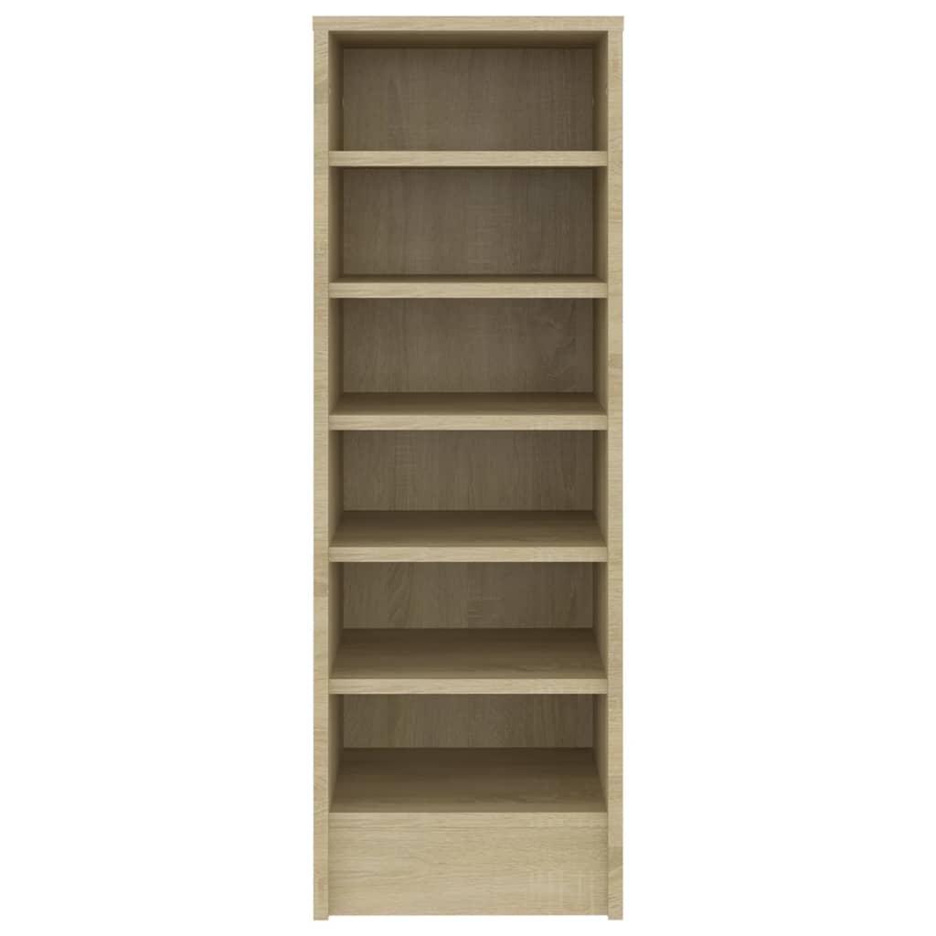 vidaXL Shoe Cabinet Sonoma Oak 31.5x35x90 cm Engineered Wood