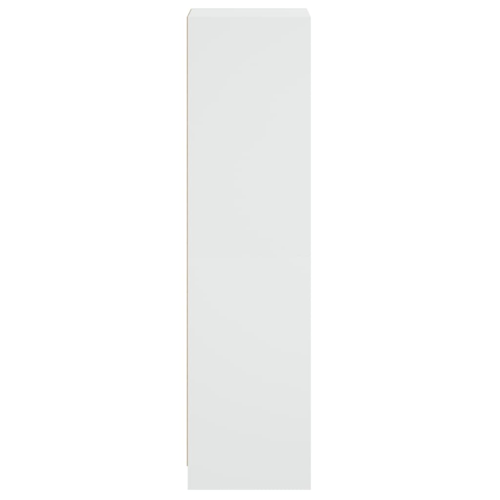 vidaXL Highboard with Glass Doors White 35x37x142 cm