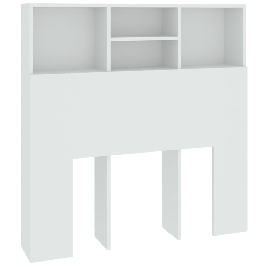 vidaXL Headboard Cabinet White 100x19x103.5 cm
