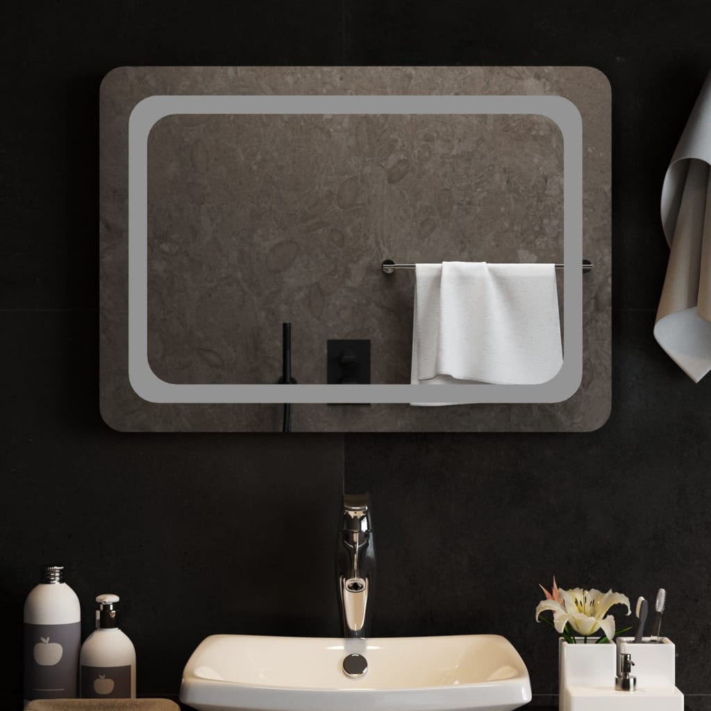 vidaXL LED Bathroom Mirror 70x50 cm