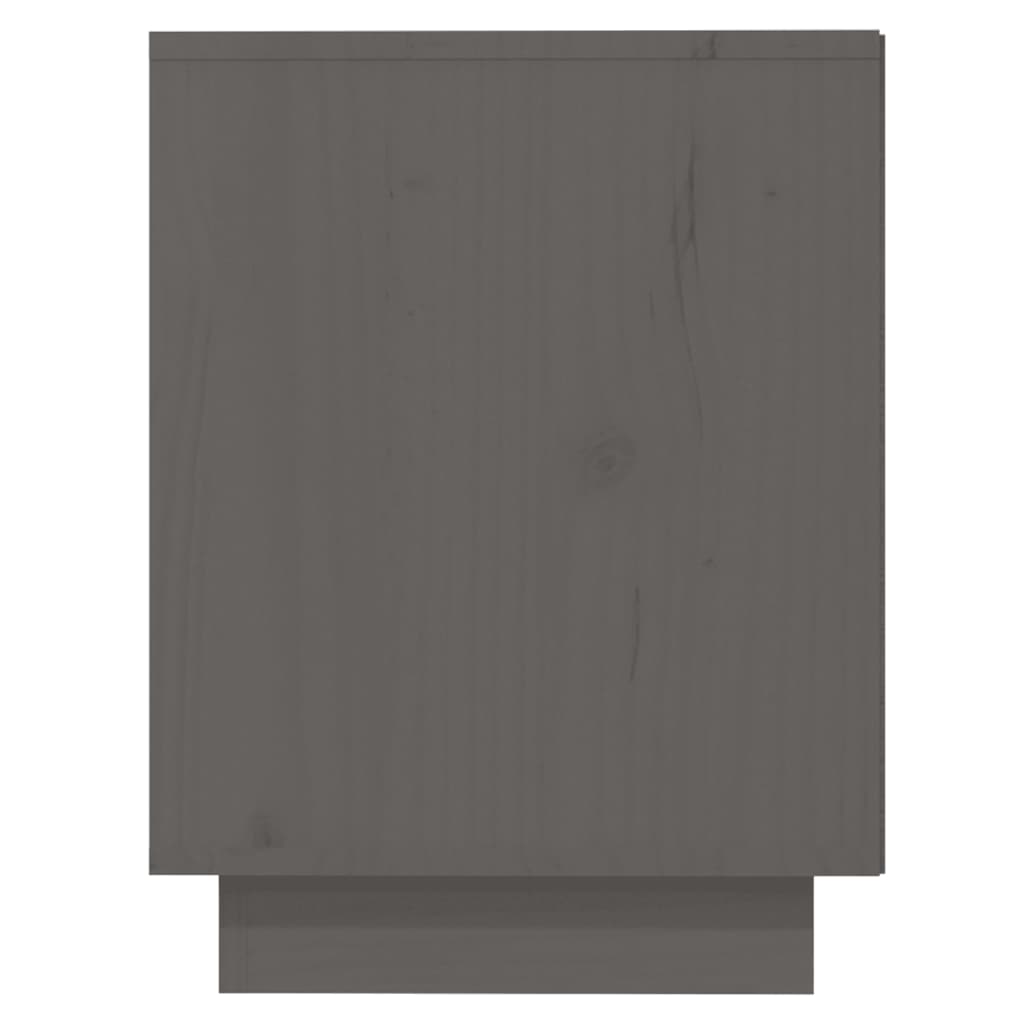 vidaXL Shoe Cabinet Grey 110x34x45 cm Solid Wood Pine