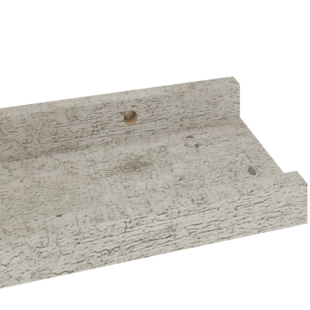 vidaXL Wall Shelves 4 pcs Concrete Grey 40x9x3 cm