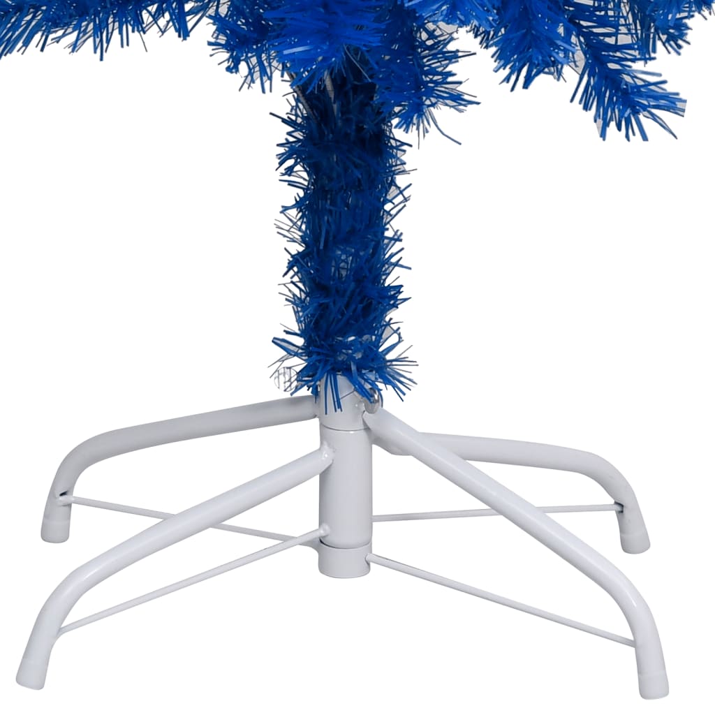 vidaXL Artificial Pre-lit Christmas Tree with Ball Set Blue 120 cm PVC
