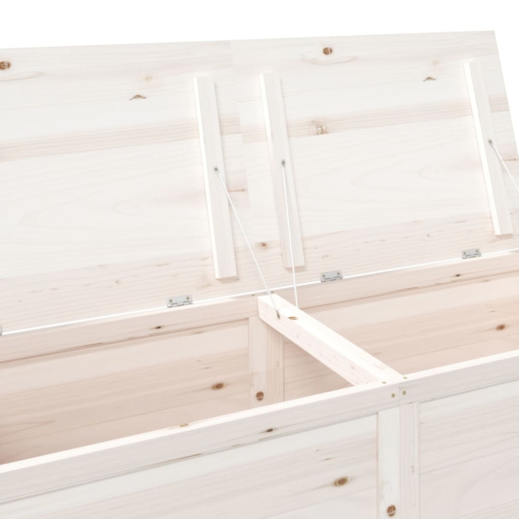 vidaXL Outdoor Cushion Box White 150x50x56 cm Solid Wood Fir