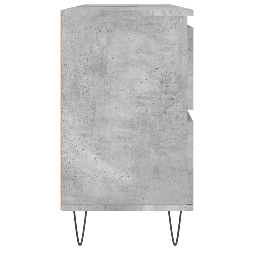 vidaXL Bathroom Cabinet Concrete Grey 80x33x60 cm Engineered Wood