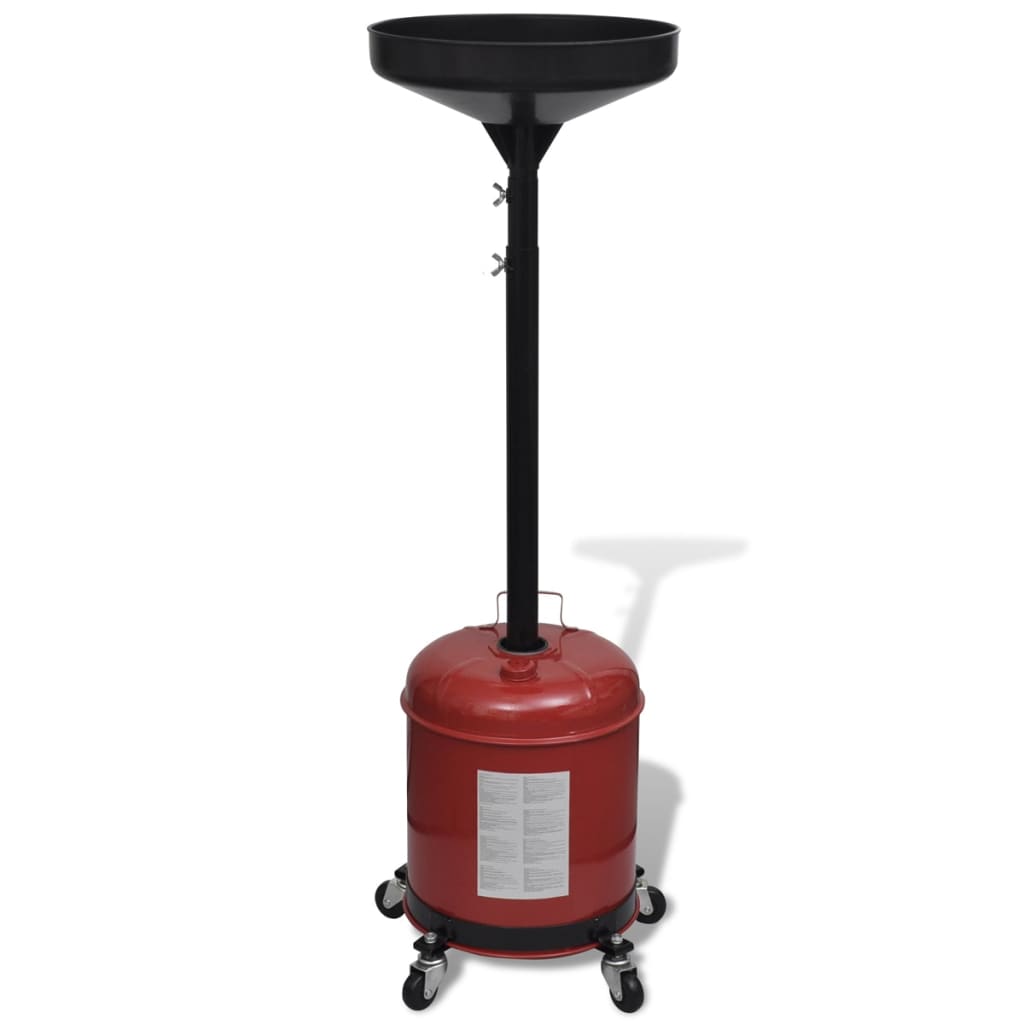 Adjustable 19 L Waste Oil Dolly with Casters